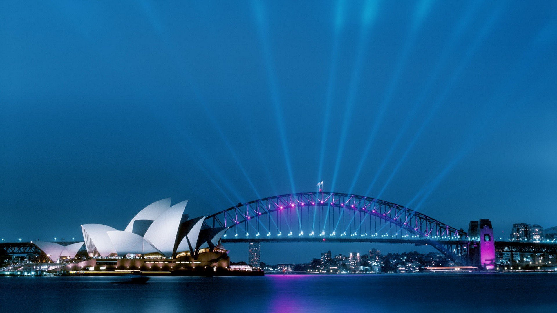 lights, Opera, House, Australia, Dusk, Harbour, Bridge, Sydney, Opera, House Wallpaper