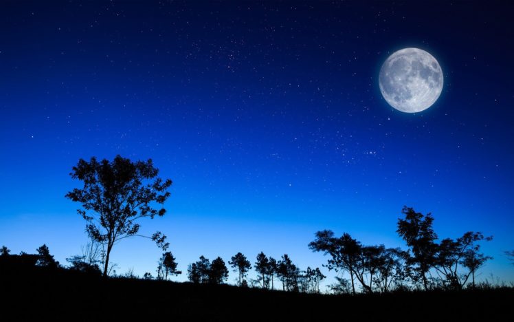 night, Moon HD Wallpaper Desktop Background