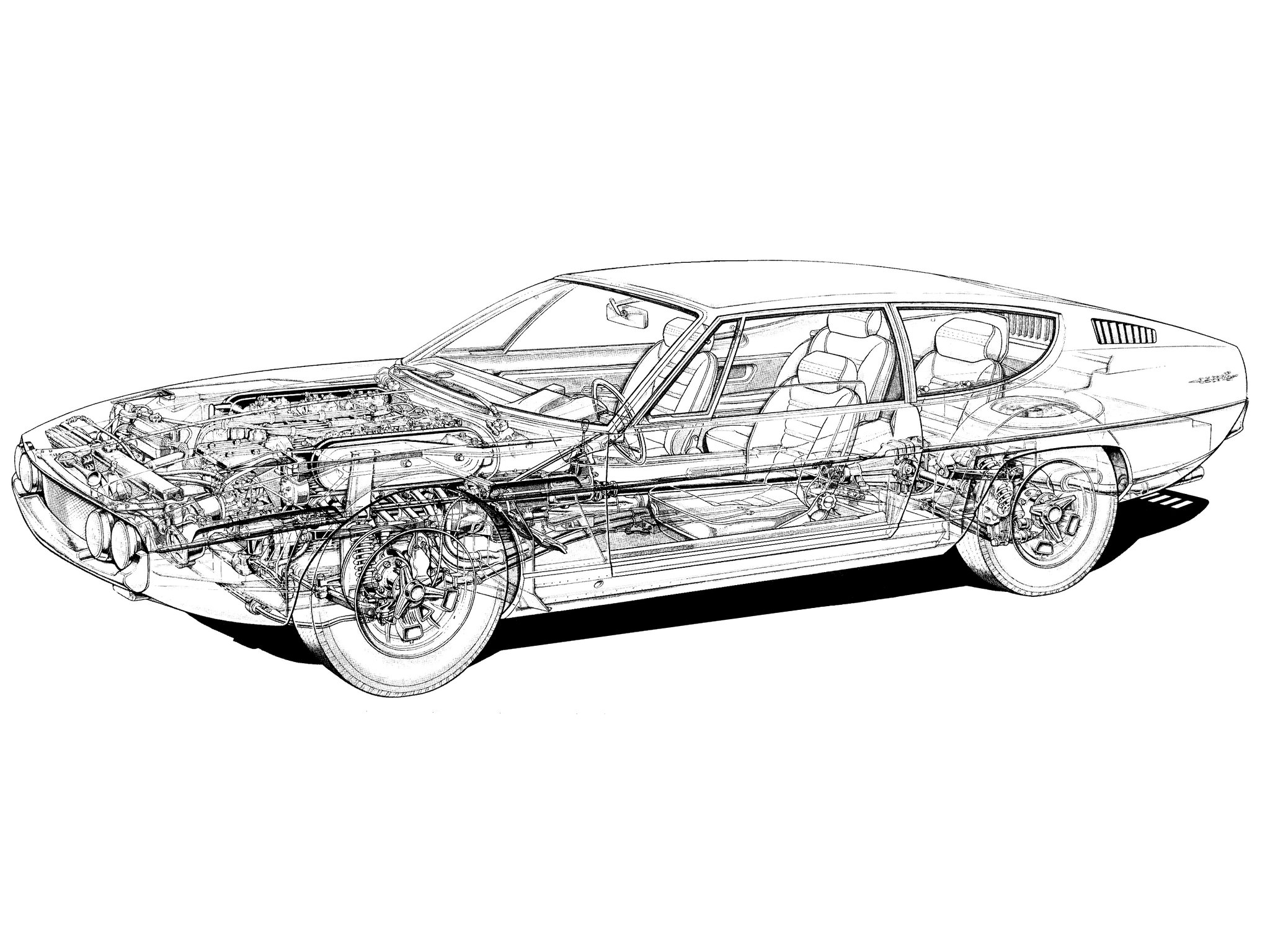 1968, Lamborghini, Espada, 400, G t, Supercar, Interior, Engine Wallpaper