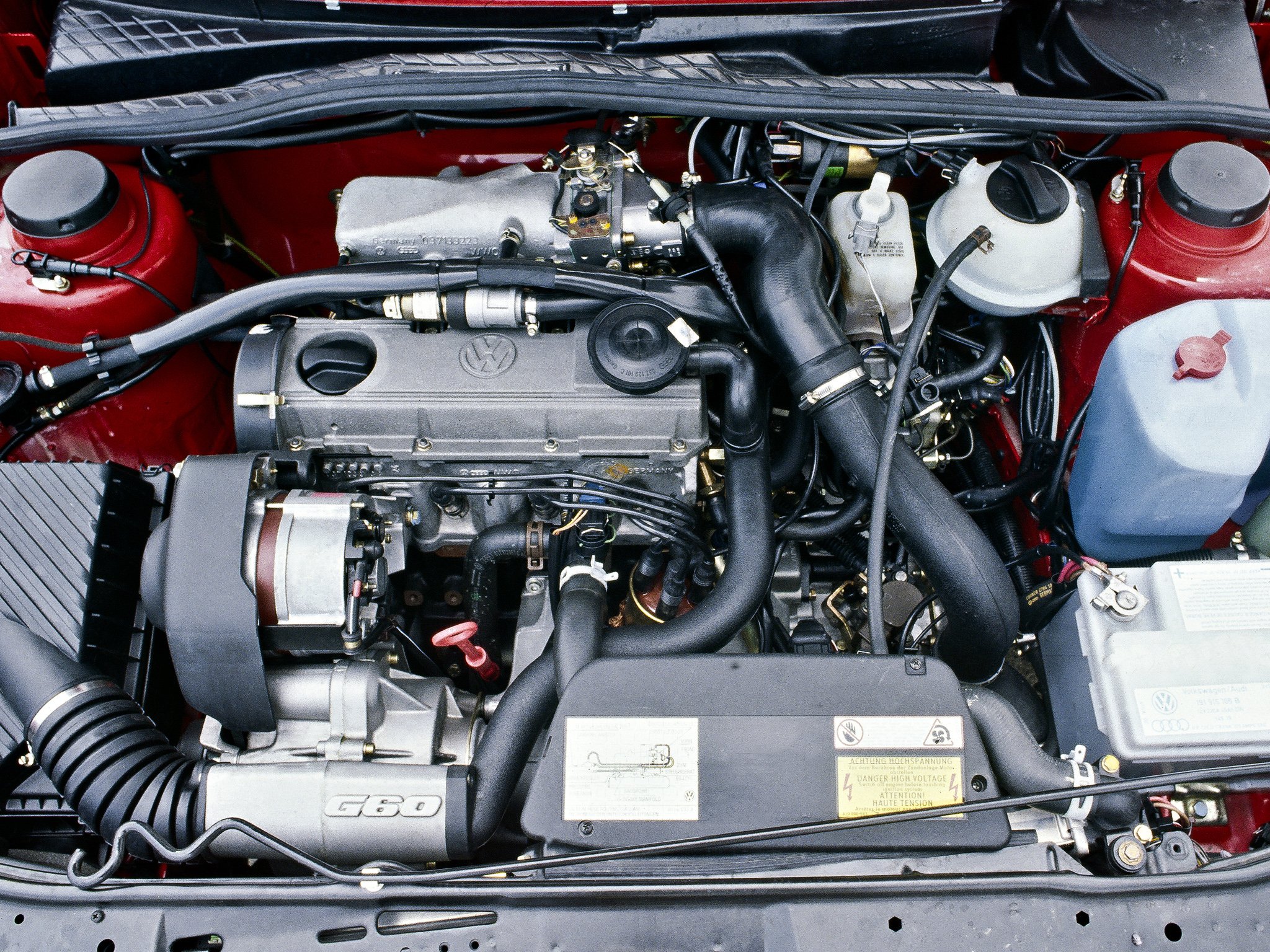 1989 91, Volkswagen, Golf, Rallye, G60,  typ 1g , Engine Wallpaper