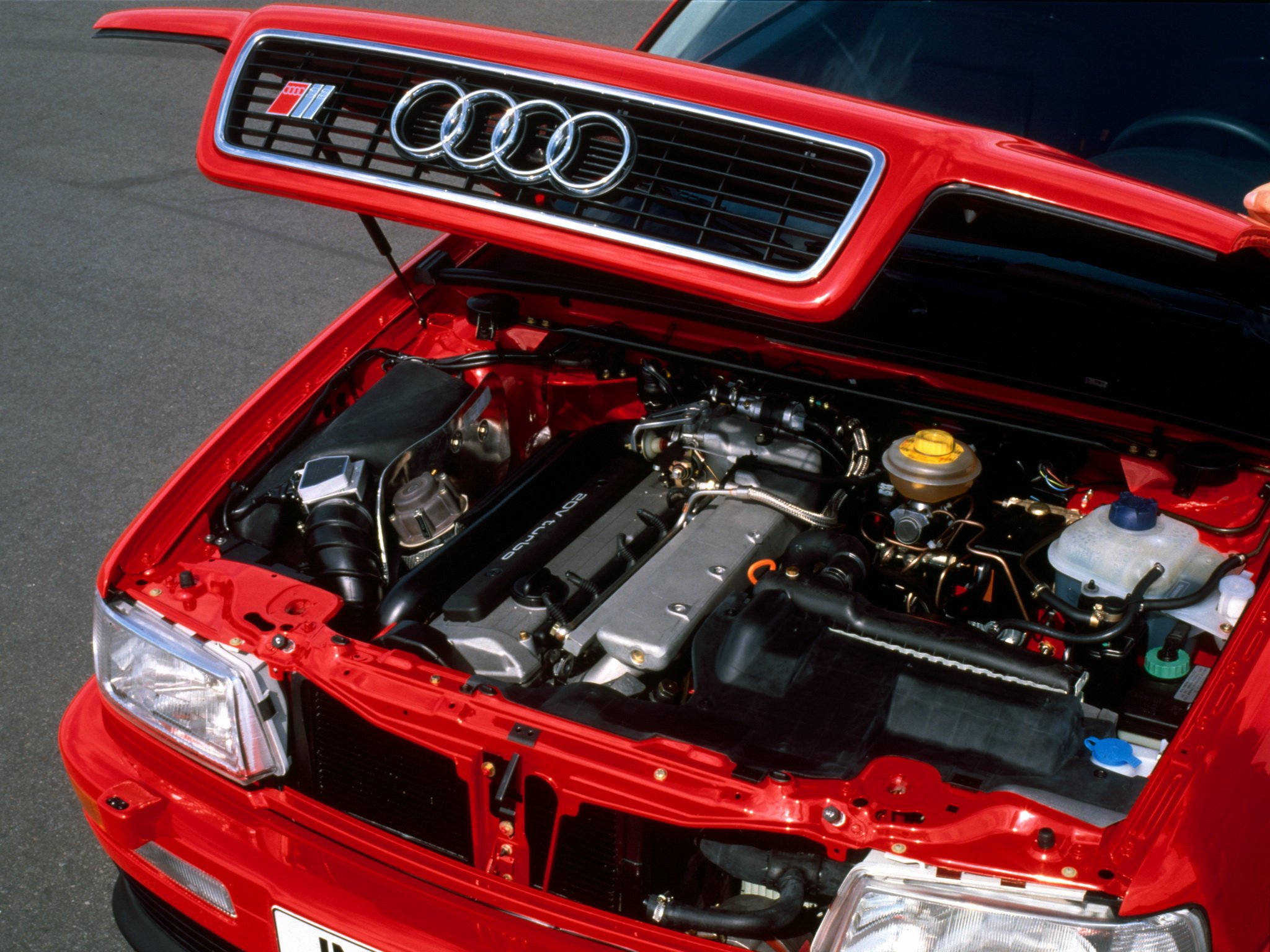 1990, Audi, S 2, Coupe, Engine Wallpaper