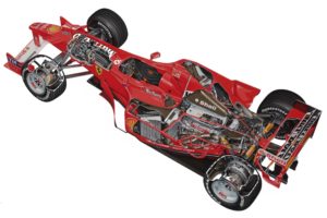 2000, Ferrari, F1 2000,  651 , F 1, Formula, Race, Racing, Interior, Engine