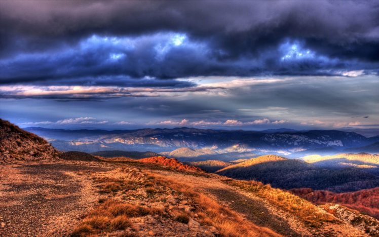 hdr, View, From, Mountains HD Wallpaper Desktop Background