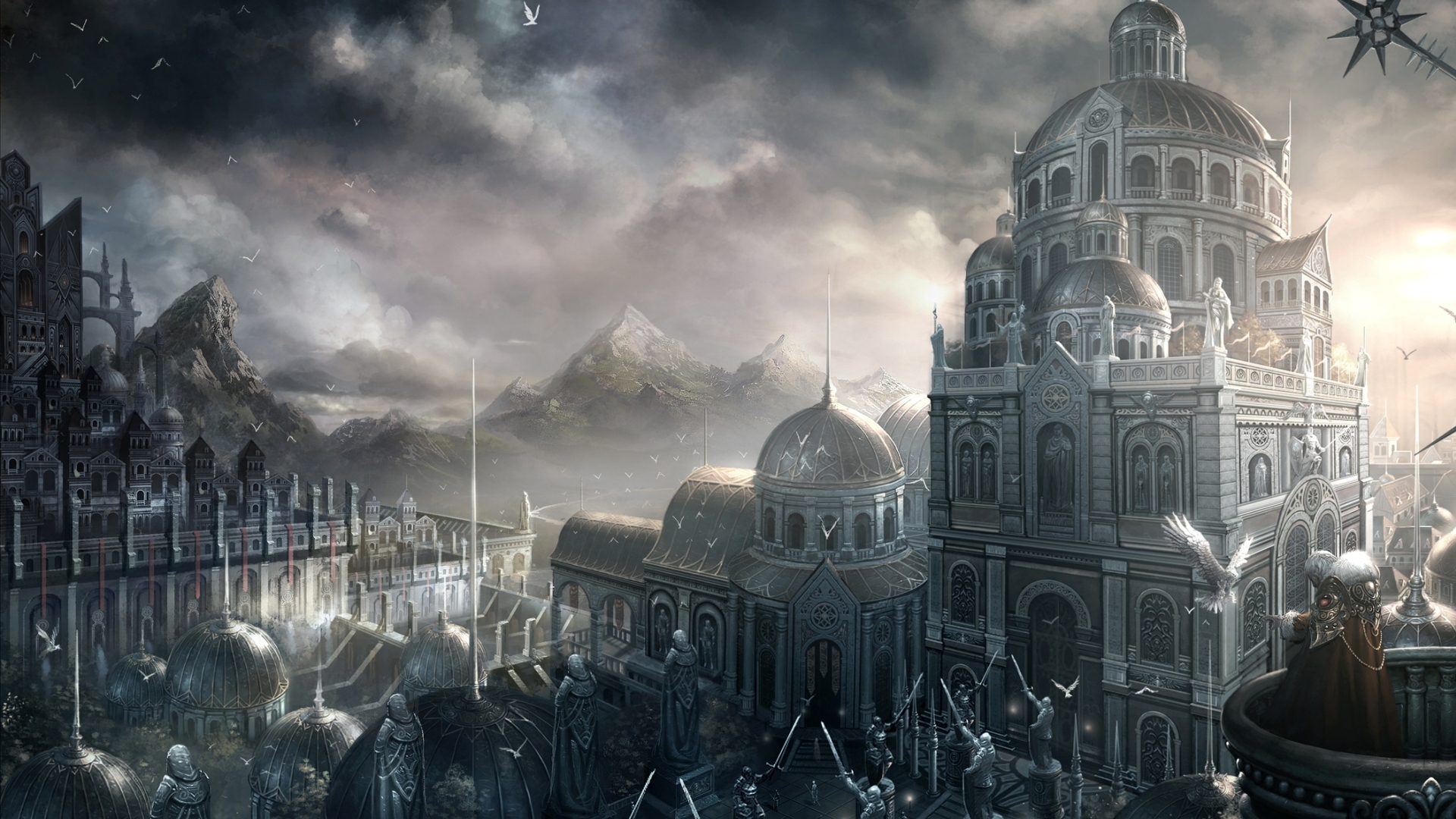 chao, Yuan, Xu, Fantasy, Art, Army, Weapons, Soldiers, Warriors, Cities, Buildings, Architecture Wallpaper
