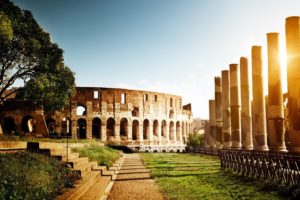 nature, Trees, Architecture, Grass, Rome, Italy, Colosseum