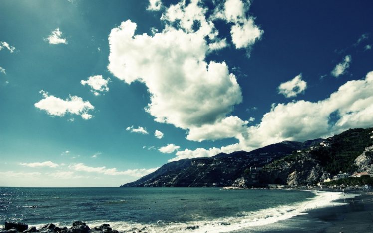 clouds, Landscapes, Nature, Coast, Skyscapes HD Wallpaper Desktop Background