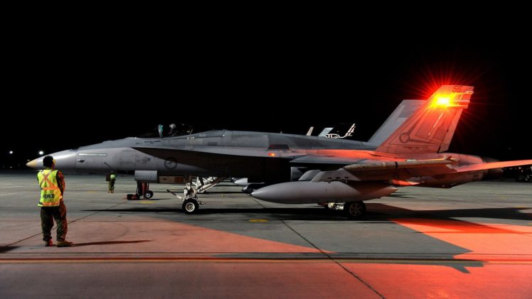 night, Airplanes, Bomber, Fa 18, Hornet, Jet, Aircraft HD Wallpaper Desktop Background