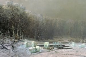 ice, Winter, Snow, Forests, Artwork, Rivers