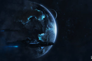 sci, Fi, Science, Outer, Space, Planets, Stars, Cg, Digital, Art, Spaceship, Spacecrafts