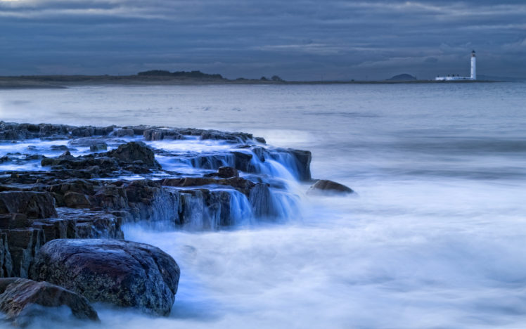 lighthouse, Buildings, Ocean, Sea, Shore, Coast, Timelapse, Landscapes HD Wallpaper Desktop Background