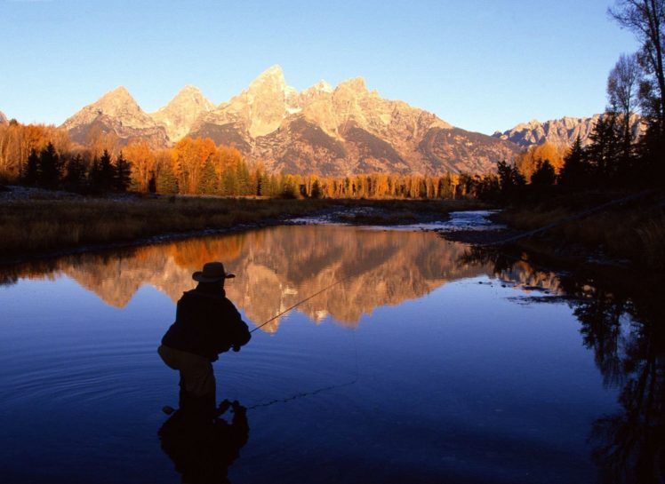 fishing, Fish, Sport, Water, Fishes, Lake, Reflection, Mood, River, Autumn, Mountain HD Wallpaper Desktop Background