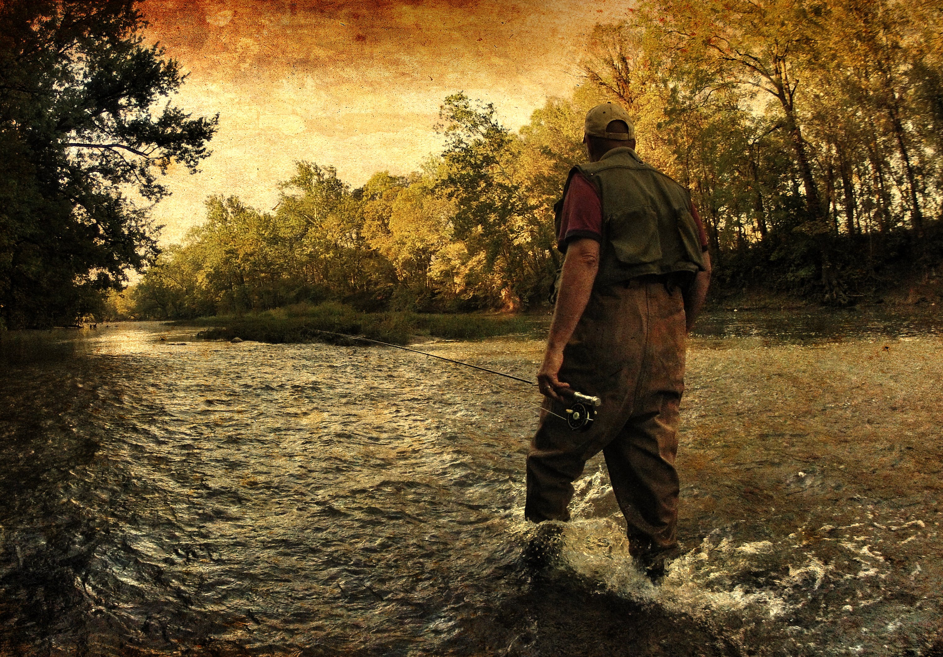 fishing, Fish, Sport, Water, Fishes, River, Autumn, Hdr Wallpaper