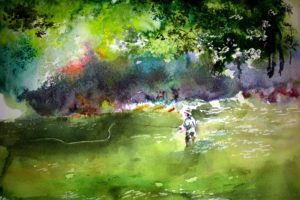 fishing, Fish, Sport, Water, Fishes, River, Artwork, Mood, Painting