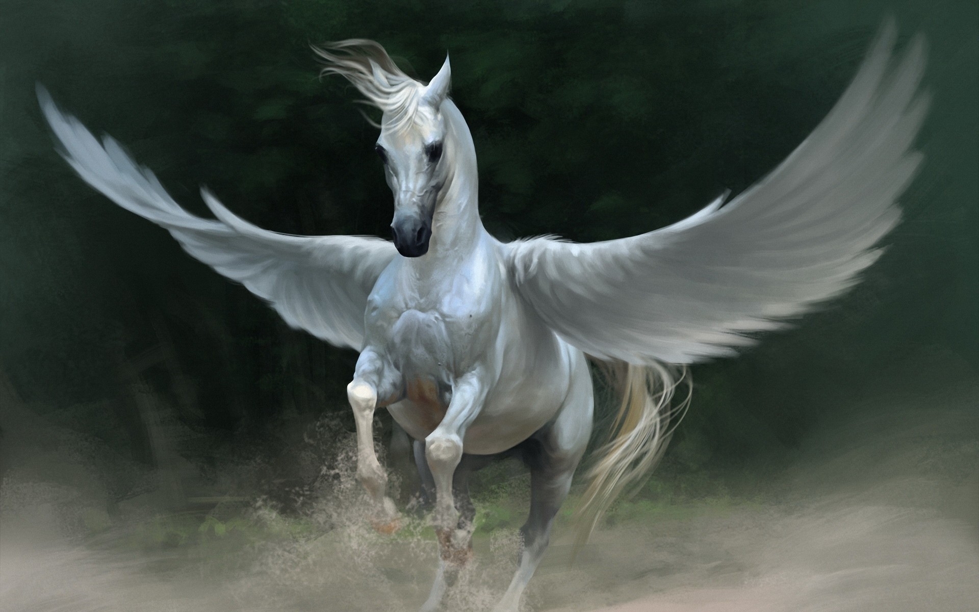 fantasy, Art, Cg, Digital, Manip, Wings, Pegasus, Horses Wallpaper
