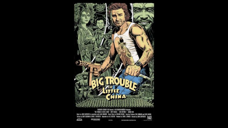movies, Big, Trouble, In, Little, China, Kim, Cattrall, Kurt, Russell, Black, Background, John, Carpenter HD Wallpaper Desktop Background
