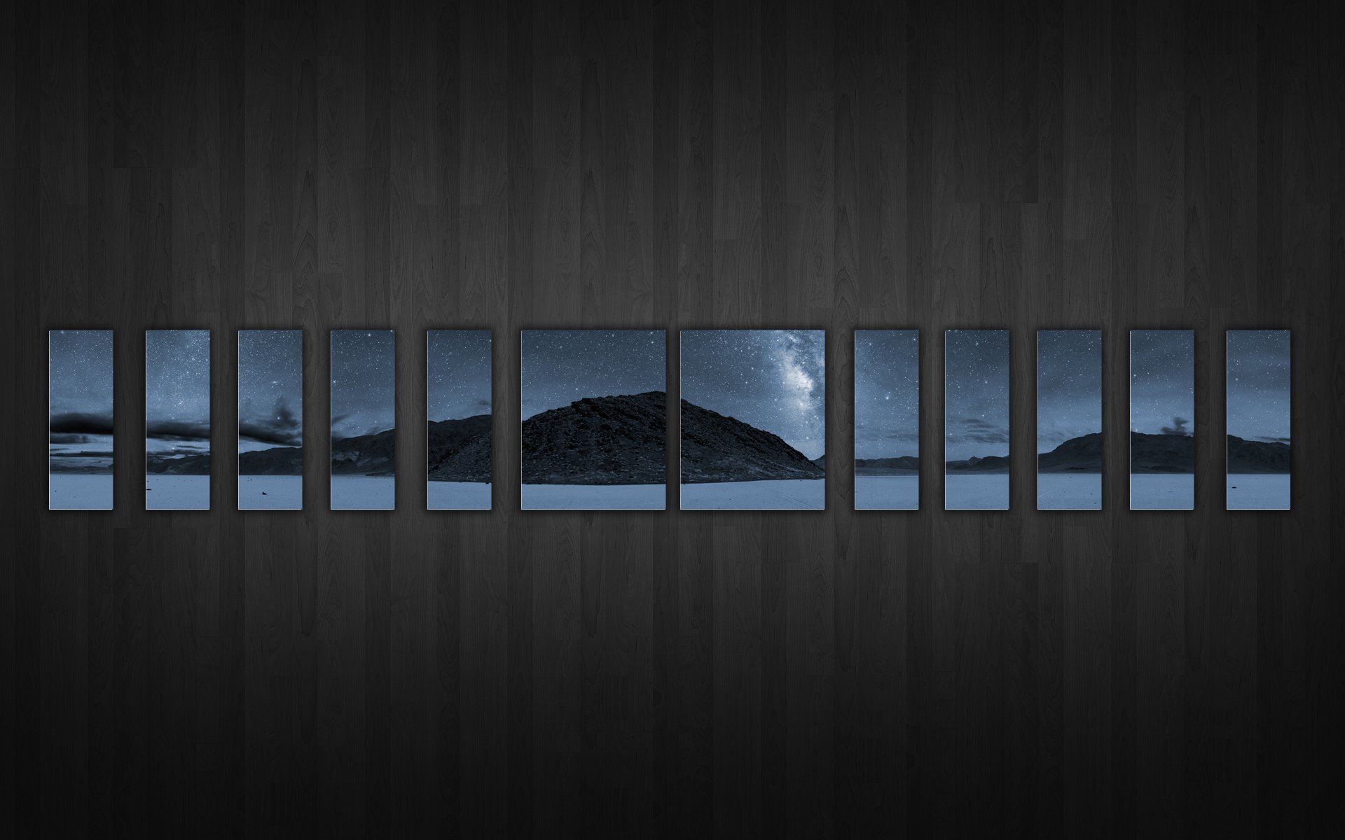 mountains, Nature, Night, Stars, Outdoors, Mosaic, Skyscapes Wallpaper