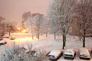 winter, Snow, Night, Cars