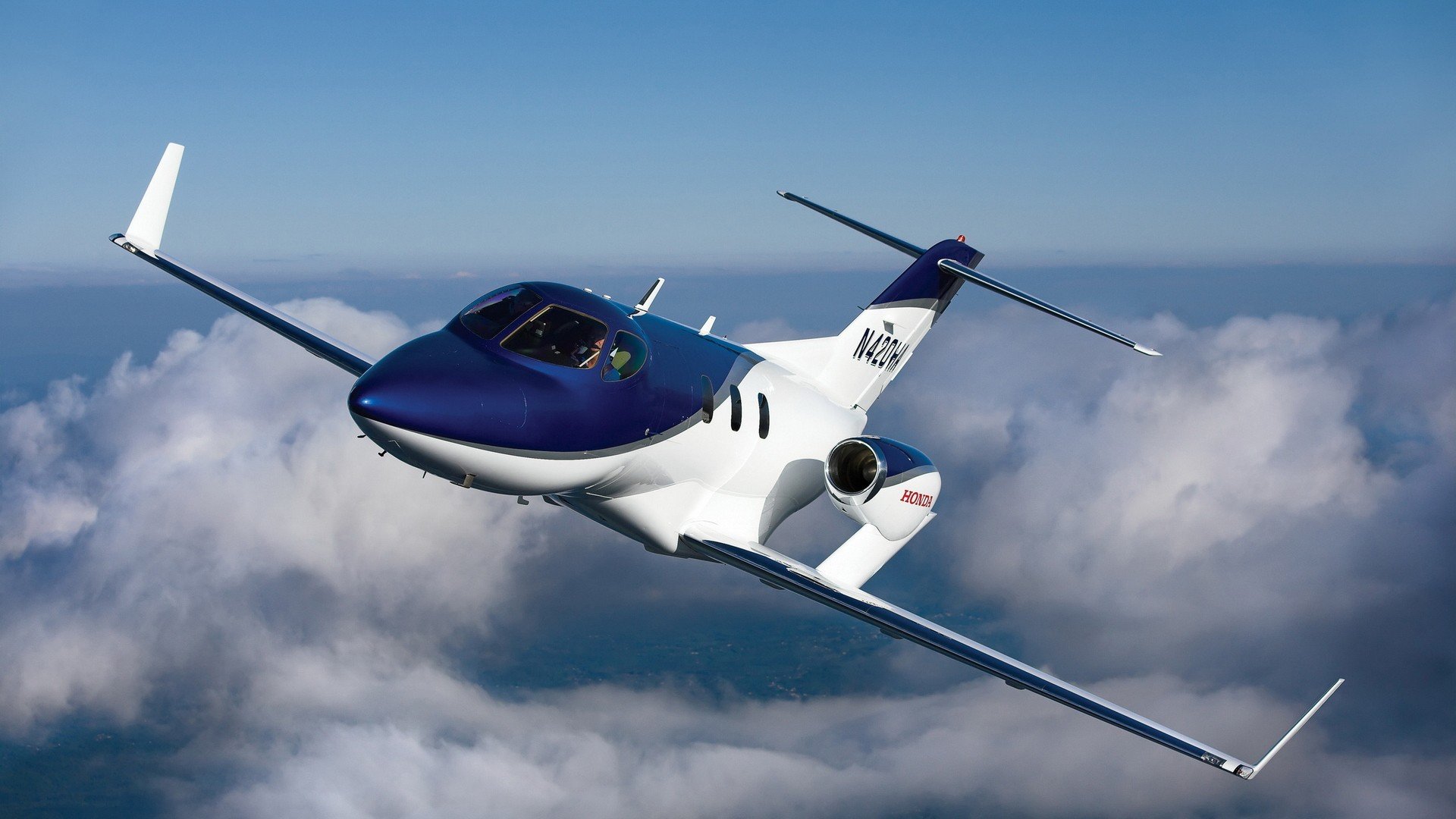 clouds, Aircraft, Flying, Skyscapes, Hondajet Wallpaper