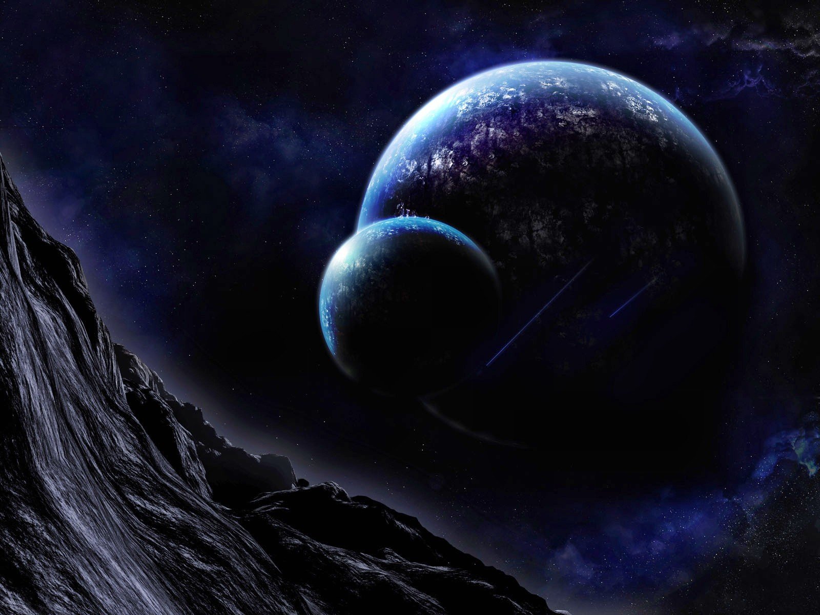 outer, Space, Planets, Digital, Art Wallpaper