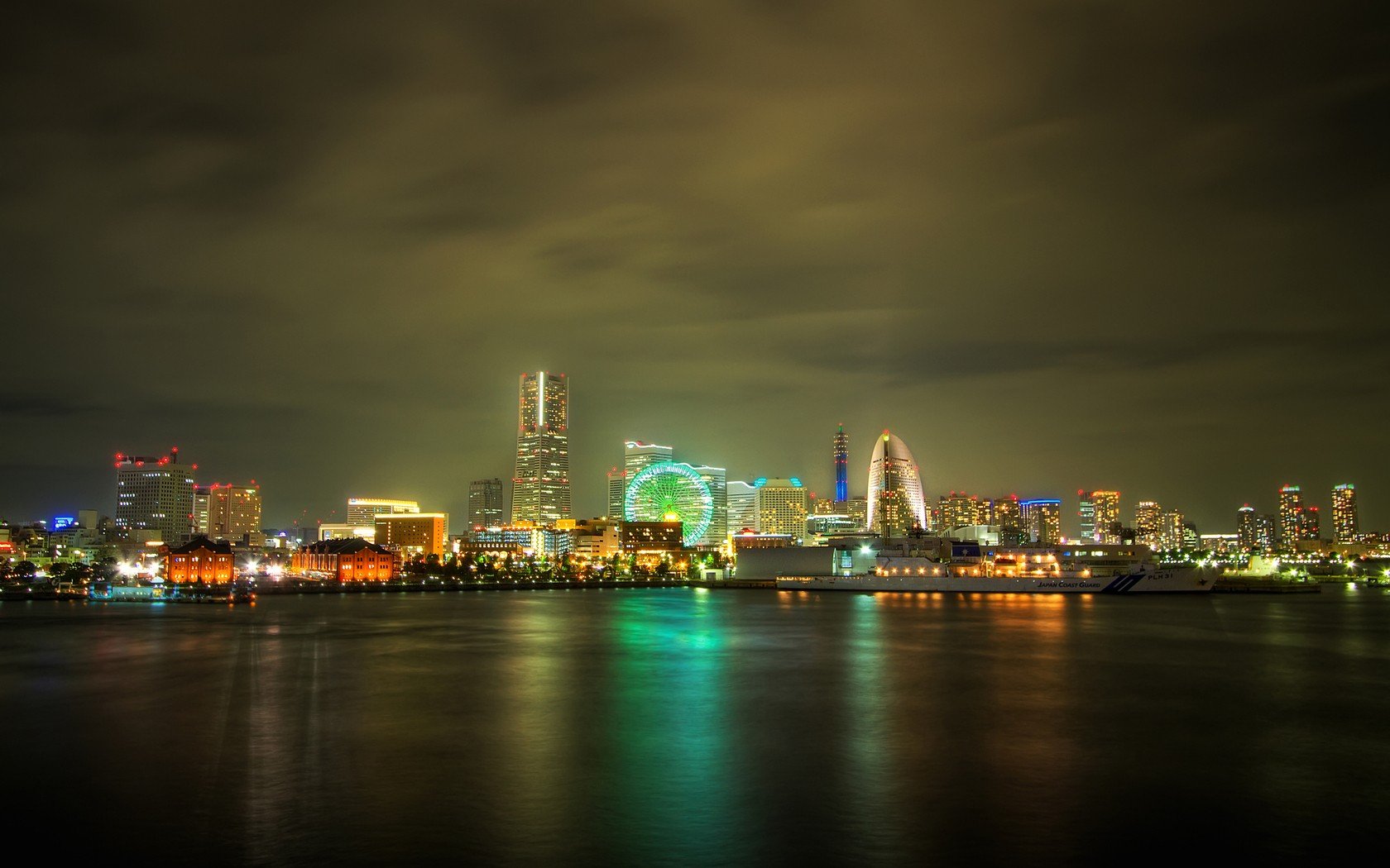 light, Water, Cityscapes, Night, Multicolor, Downtown Wallpaper