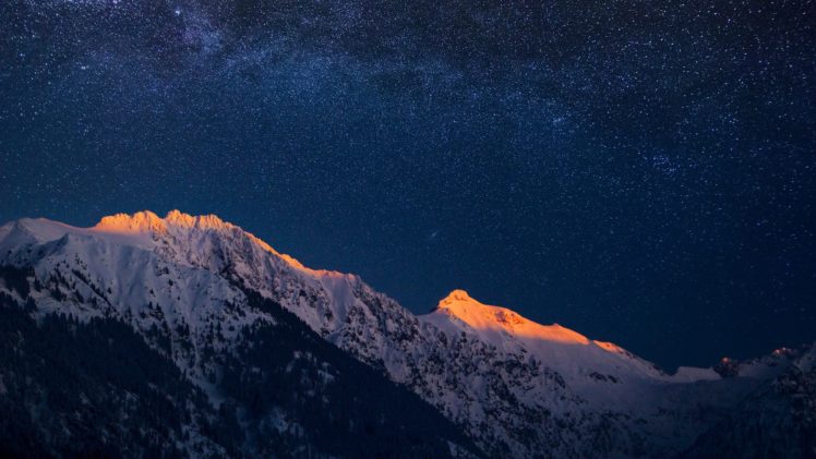 mountains, Landscapes, Nature, Stars, Skyscapes, Land HD Wallpaper Desktop Background