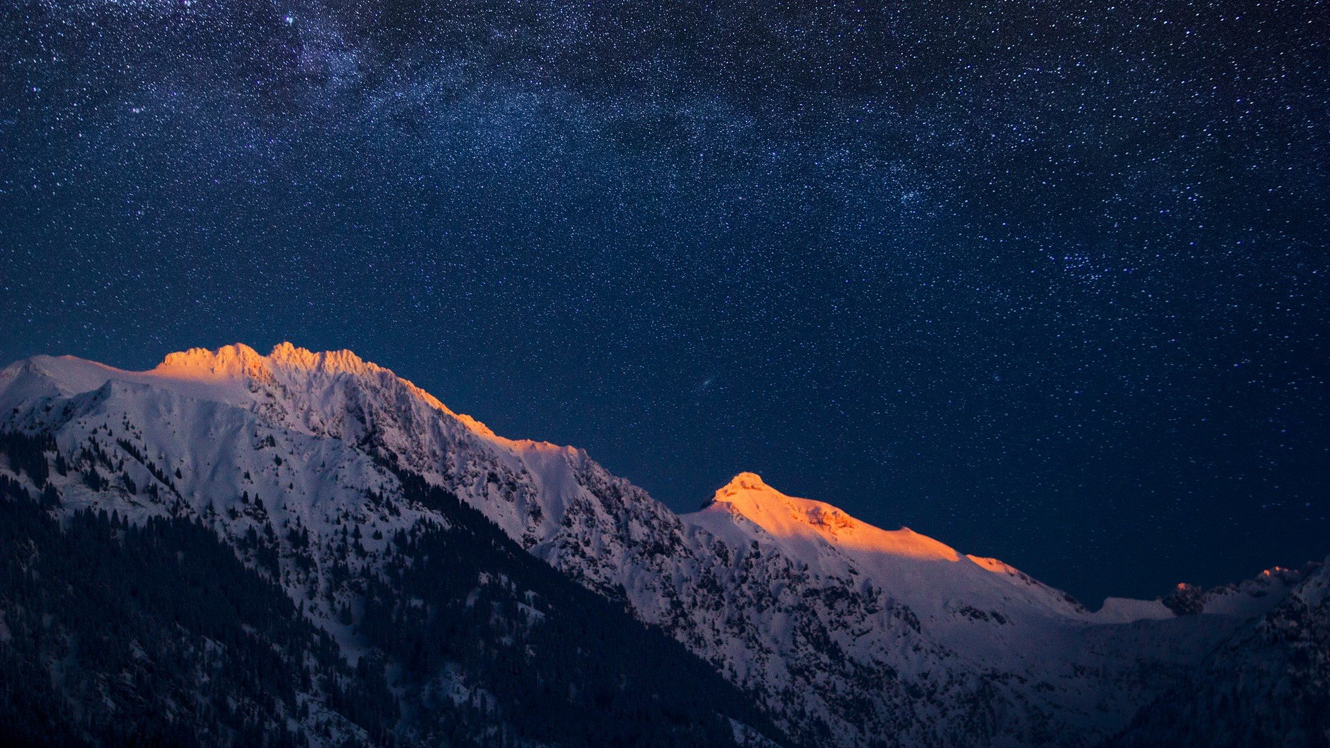 mountains, Landscapes, Nature, Stars, Skyscapes, Land Wallpaper