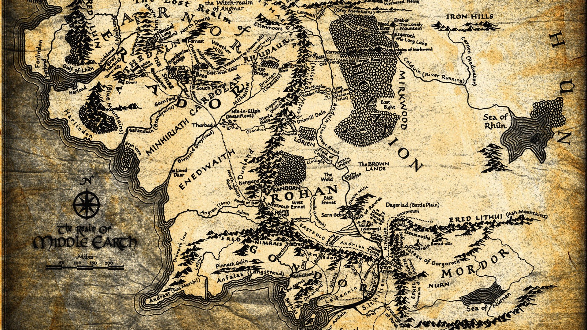 the, Lord, Of, The, Rings, Maps Wallpaper