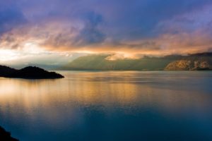 mountains, Clouds, Landscapes, Nature, Lakes