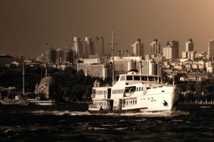 ships, Turkey, Istanbul, Bosphorus, Cruise, Boats, Sepia, Cities, Architecture, Buildings, Skyline, Cityscape, Bay, Harbor, Water, Sailing