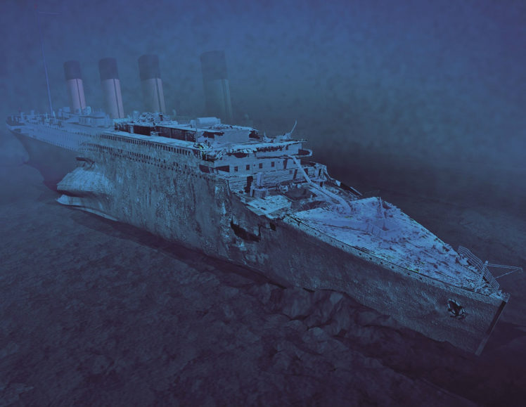 titanic, 3d, Cg, Digital, Art, Shipwreck, Disaster, Ocean, Sea, Underwater, Ships, Boats HD Wallpaper Desktop Background