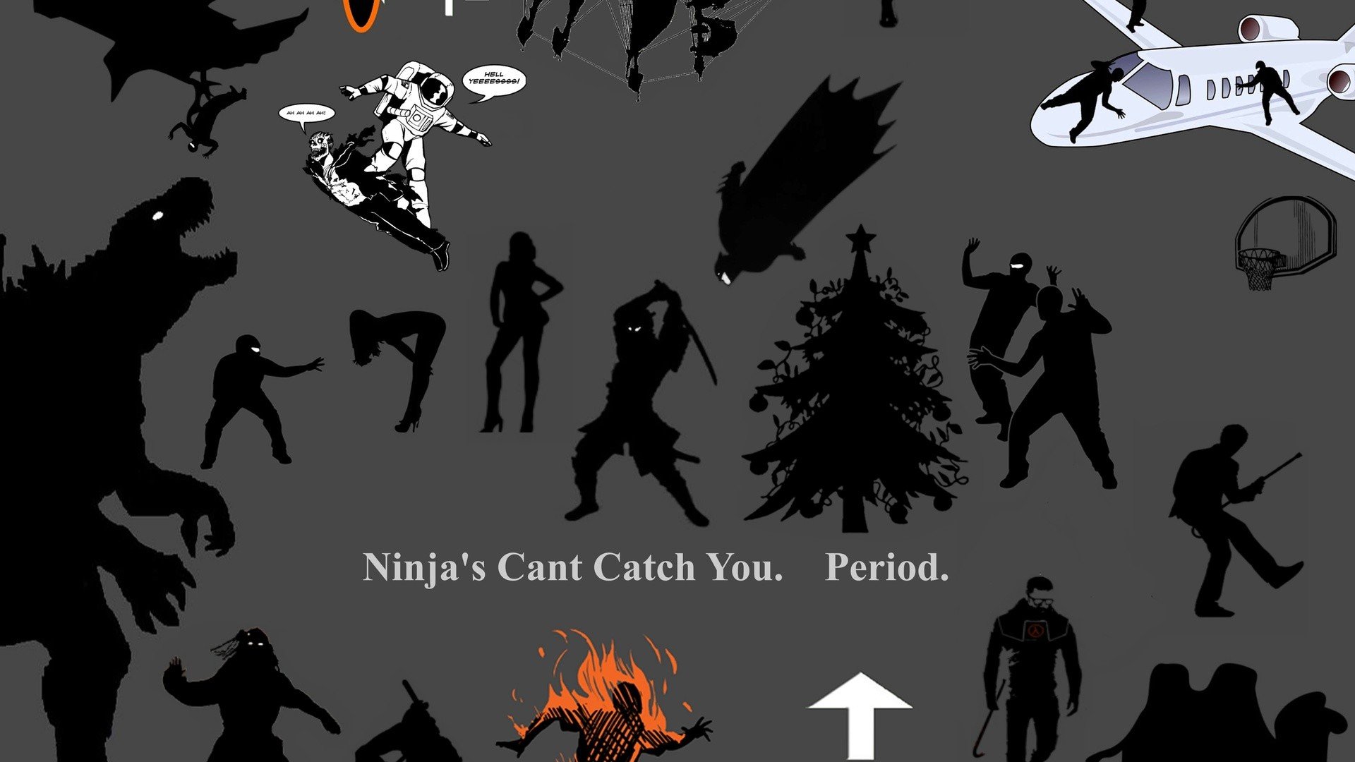 minimalistic, Ninjas, Ninjas, Cant, Catch, You, If Wallpaper