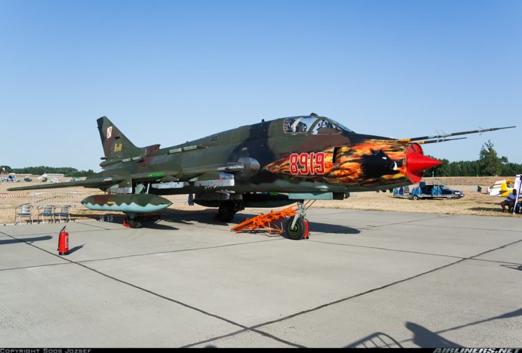 poland, Air, Force, Jet, Fighter, Sukhoi, Su 22m4, 3000×2030 HD Wallpaper Desktop Background
