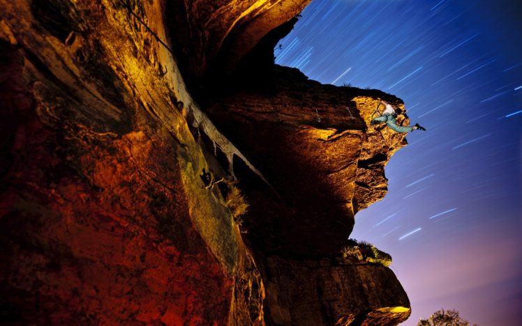 climbing, Mountains, Cliff, Nature, Sky, Stars, Timelapse, Photography, People, Extreme HD Wallpaper Desktop Background