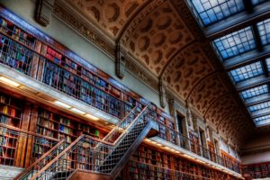 hdr, Library, Room, Interior, Design, College, Books, Stairs, Learn, Windows, Retro, Wood