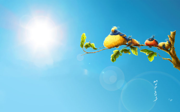 angry, Birds, Cartoon, Animals, Nature, Sun, Sky, Humor HD Wallpaper Desktop Background