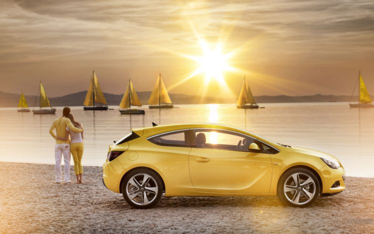 cars, Opel, Sailboats, Opel, Astra, Gtc, Yellow, Cars HD Wallpaper Desktop Background