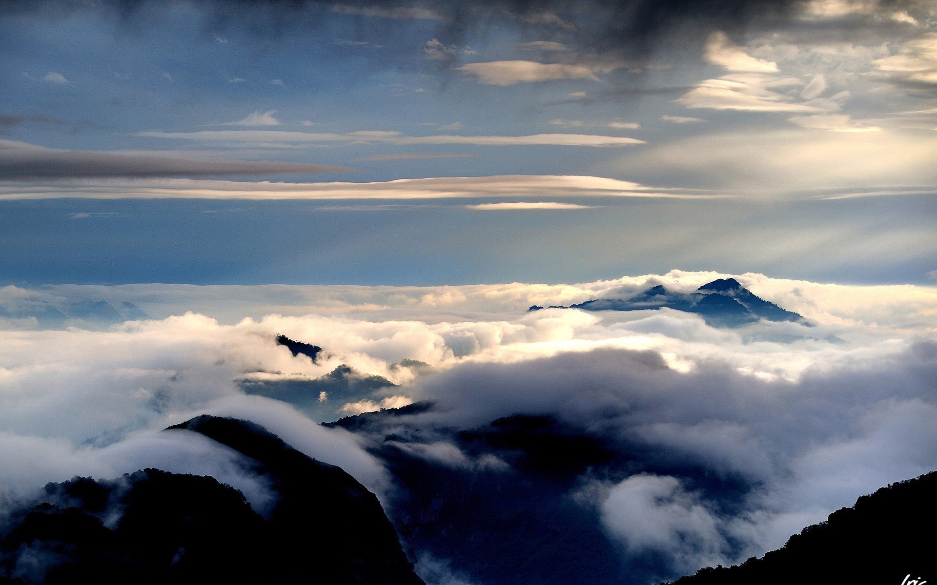 mountains, Clouds Wallpaper