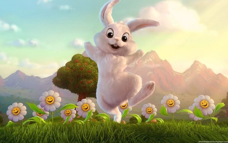 bunnies, Minimalistic, Simplistic HD Wallpaper Desktop Background