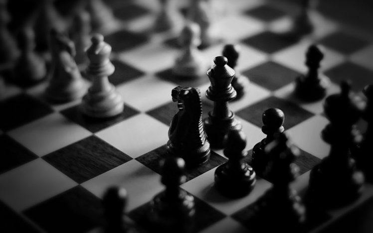 chess, Grayscale HD Wallpaper Desktop Background