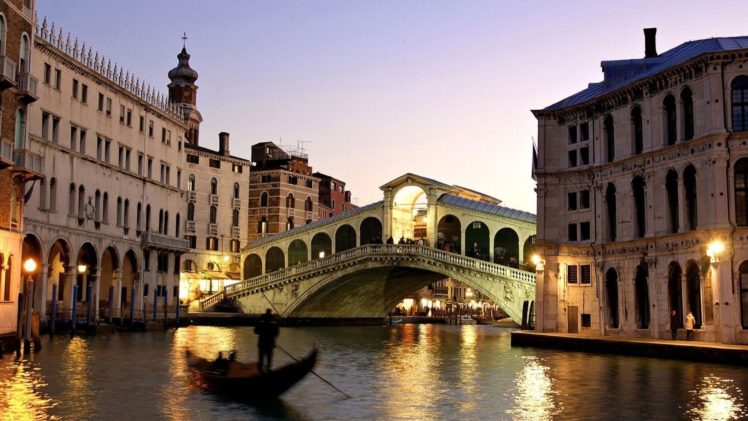 landscapes, Venice, Grand, Italy, Rialto, Bridge, Canal HD Wallpaper Desktop Background
