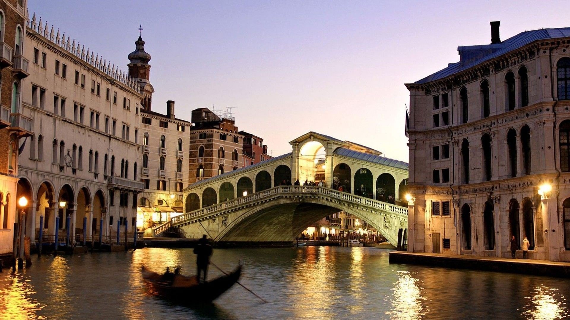landscapes, Venice, Grand, Italy, Rialto, Bridge, Canal Wallpaper