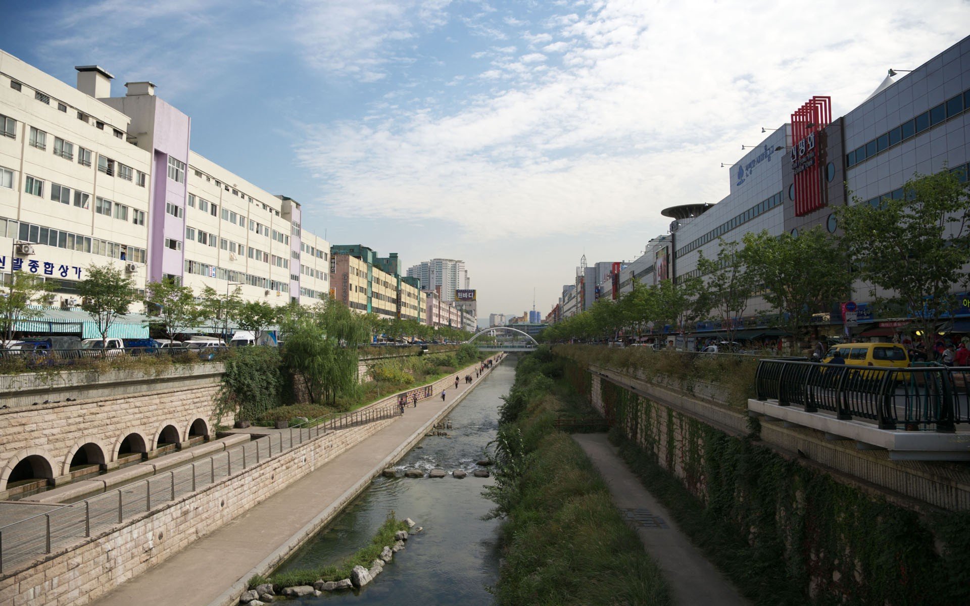 streets, Architecture, Korea, Canal Wallpaper