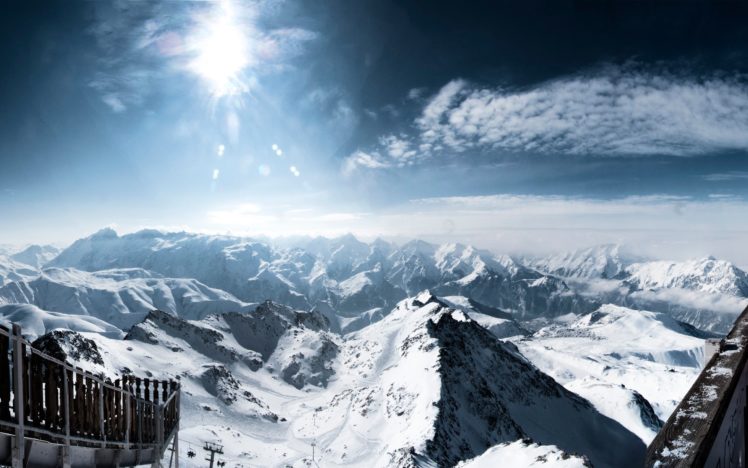 snowy, Alps wide HD Wallpaper Desktop Background