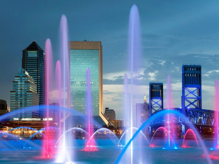 florida, Friendship, Jacksonville, Fountain HD Wallpaper Desktop Background