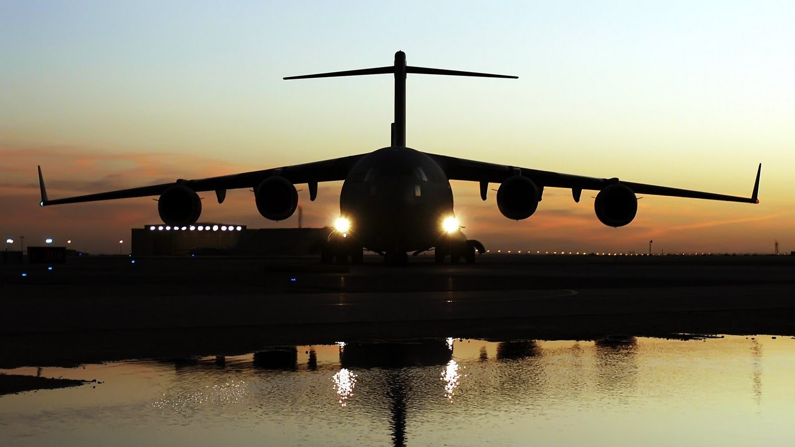 sunset, Aircraft, C 17, Globemaster Wallpaper