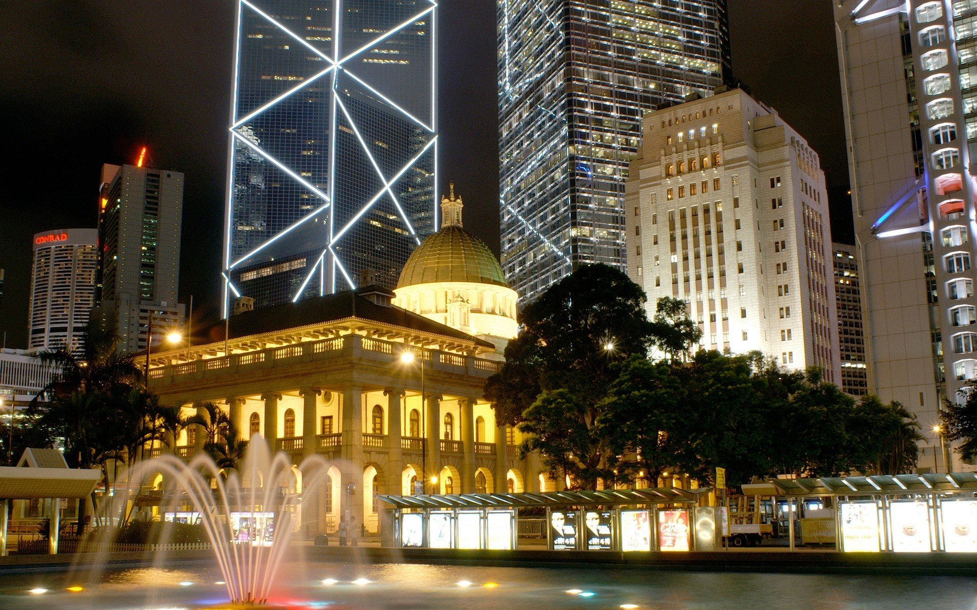 cityscapes, Night, Architecture, Buildings, Hong, Kong Wallpaper