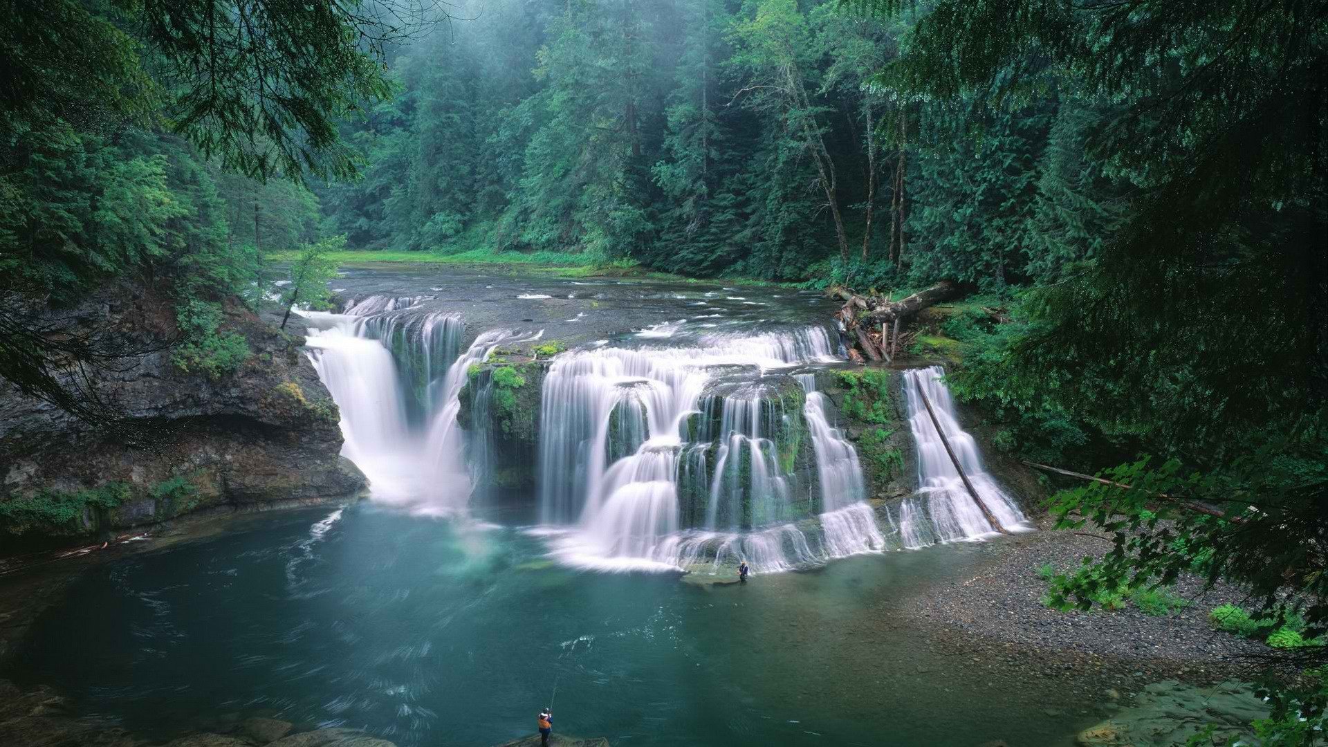 forests, Falls, National, Rivers, Washington Wallpaper