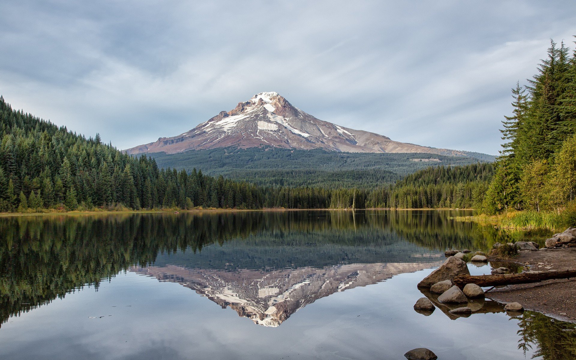 mountains, Landscapes, Nature, Lakes, Mt, , Hood Wallpaper