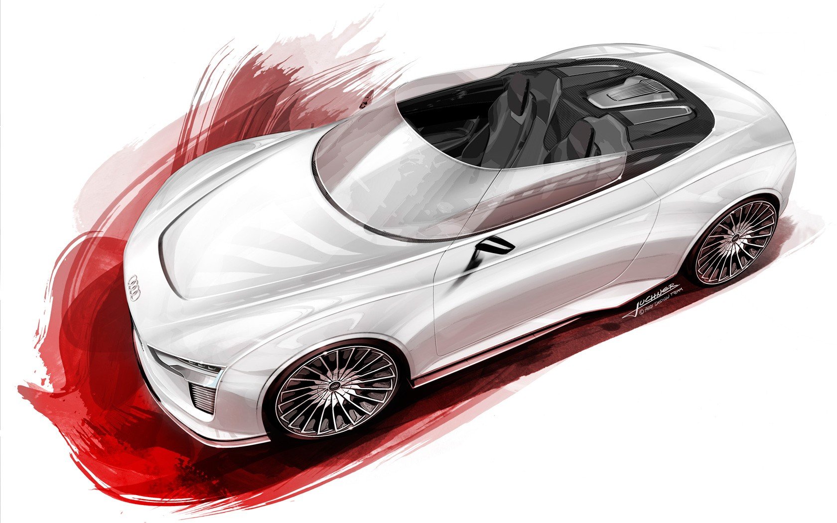cars, Audi, Concept, Art, Audi, E tron, Spyder Wallpaper