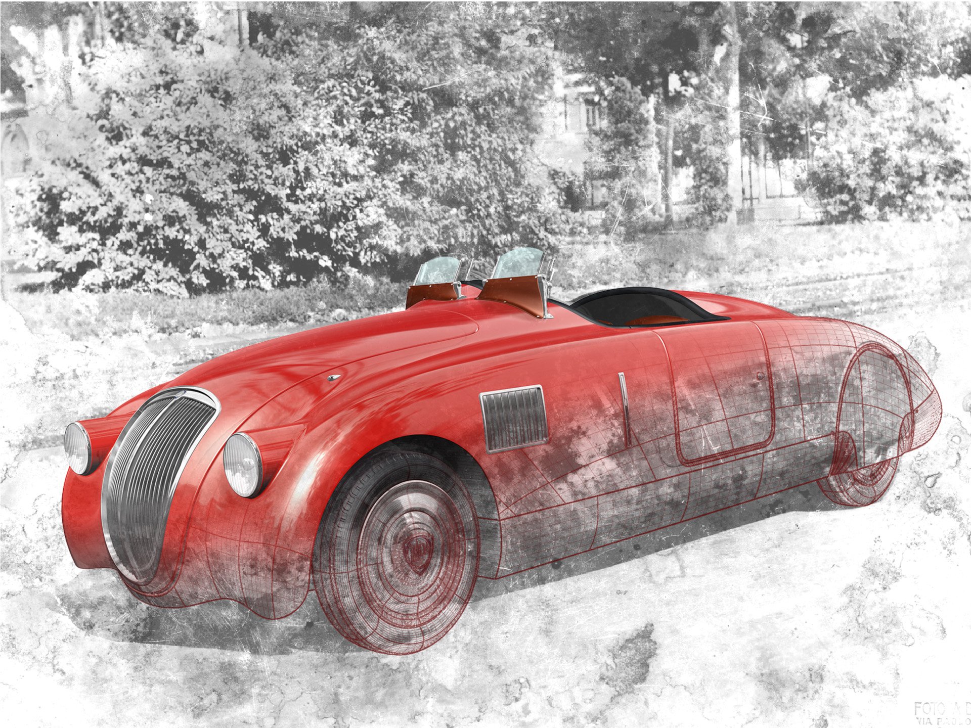1938 lancia aprilia sport reconstructed zagato fa partial rendering 1920x1440 Wallpaper